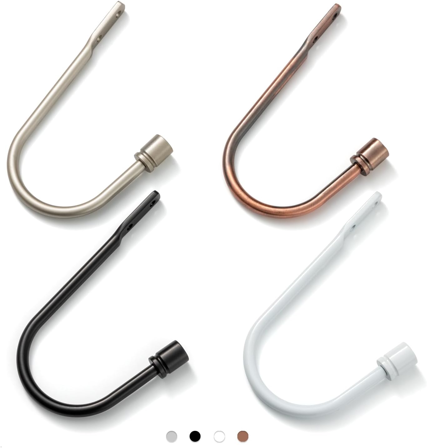 Black Curtain Holdbacks 2 Pack Metal Tiebacks Hooks