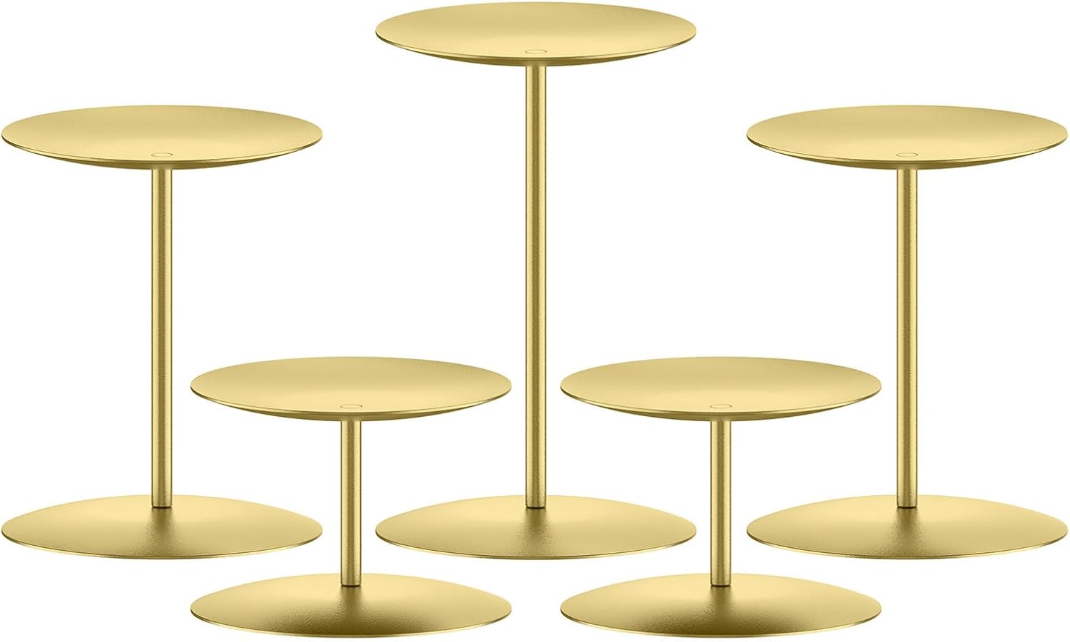 smtyle Gold Iron Candle Holders Set of 5