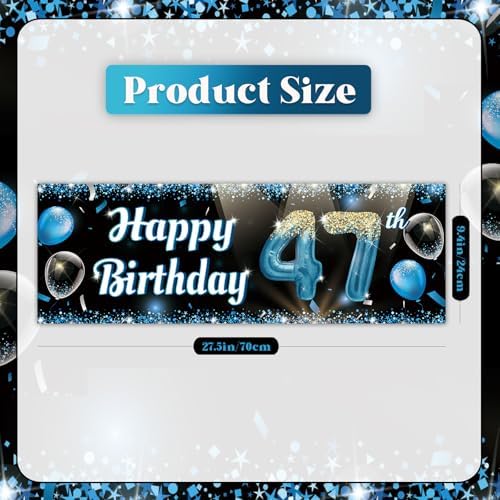 Happy 47th Birthday Handheld Backdrop Banner