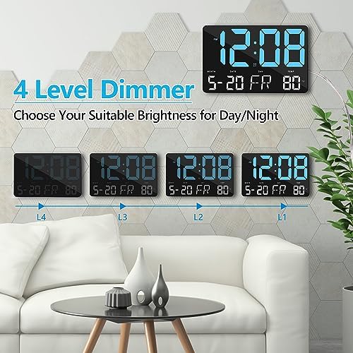 Amgico Digital Alarm Clock with Temperature and Auto Dimming