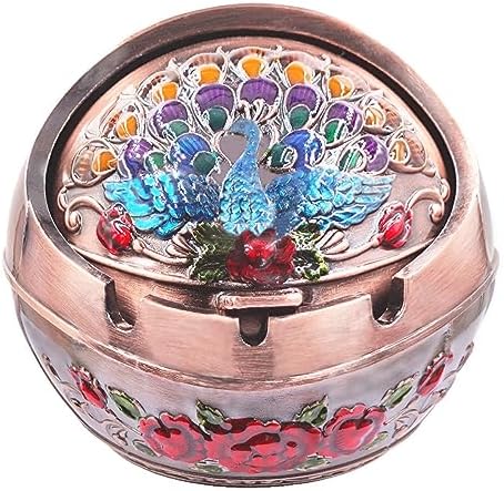 Hourwof Smokeless Ashtray with Lid Copper