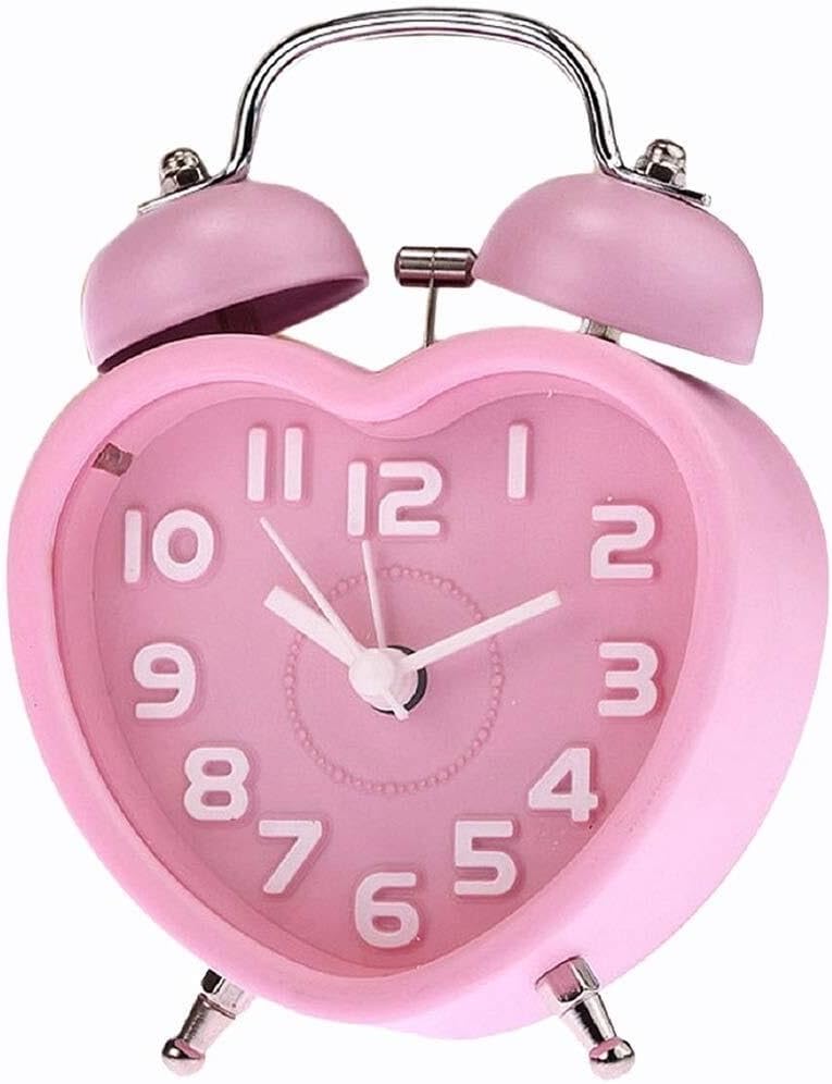 Cute Mini Double Bell Alarm Clock with Night Light