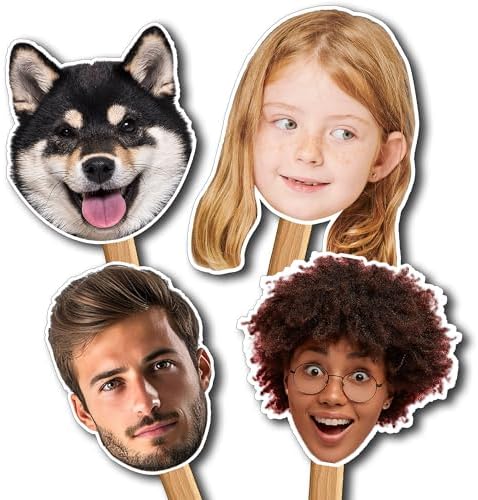 Custom Big Head Face Cutout on Stick for Parties