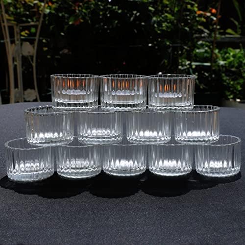 VOHO Clear Tea Light Holder Set of 12