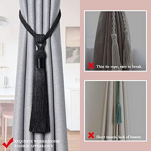 NICEEC 4 Pack Decorative Curtain Holdbacks