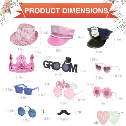 18 Pcs Fun Photo Booth Props Set for Adults