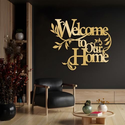 Welcome to Our Home Metal Wall Decor Sign