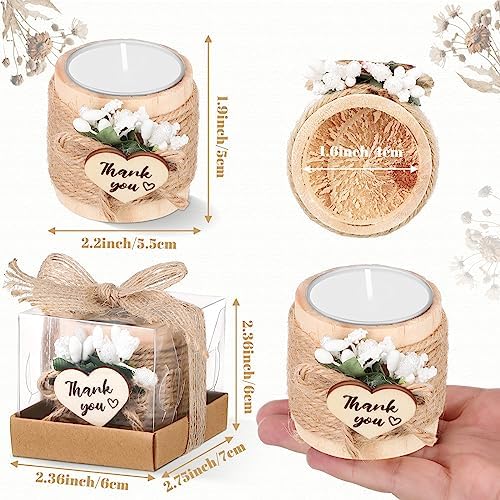 Retisee 12 Pack Wood Candle Holders Wedding Favors