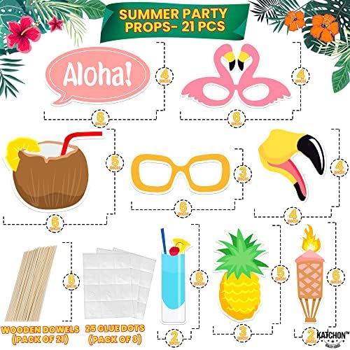 KatchOn Luau Photo Booth Prop Frame 28x23 Inch