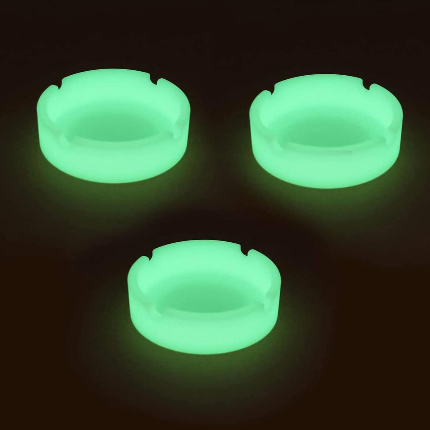 HOWDIA Luminous Ash Tray Set 3 Pack Heat Resistant