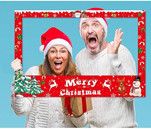 Christmas Photo Booth Frame with 6 Props