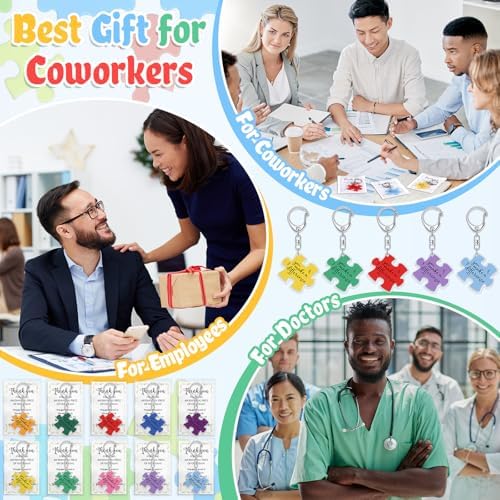 Geelin Team Puzzle Keychain Set for Appreciation Gifts