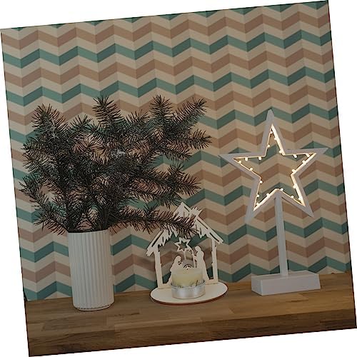 Mobestech 6pcs Wooden Candle Holders for Christmas Decor