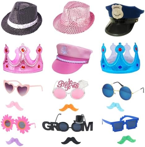 18 Pcs Fun Photo Booth Props Set for Adults