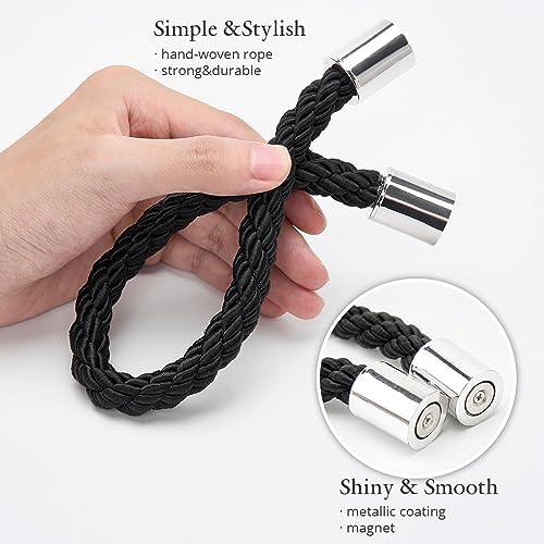NICEEC 2 Pack Magnetic Curtain Tiebacks Modern Design
