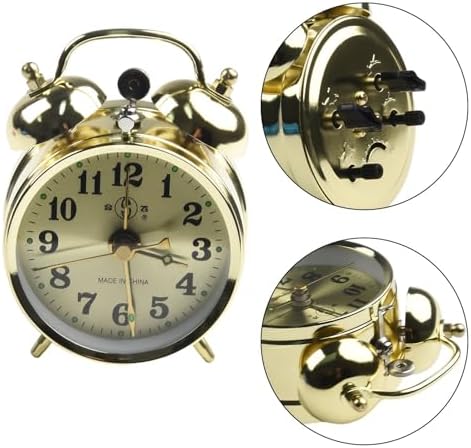 Vintage Mechanical Gold Horseshoe Alarm Clock
