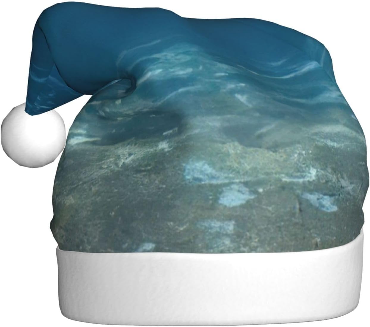 QinZheng Blue Ocean Seascape Santa Hat