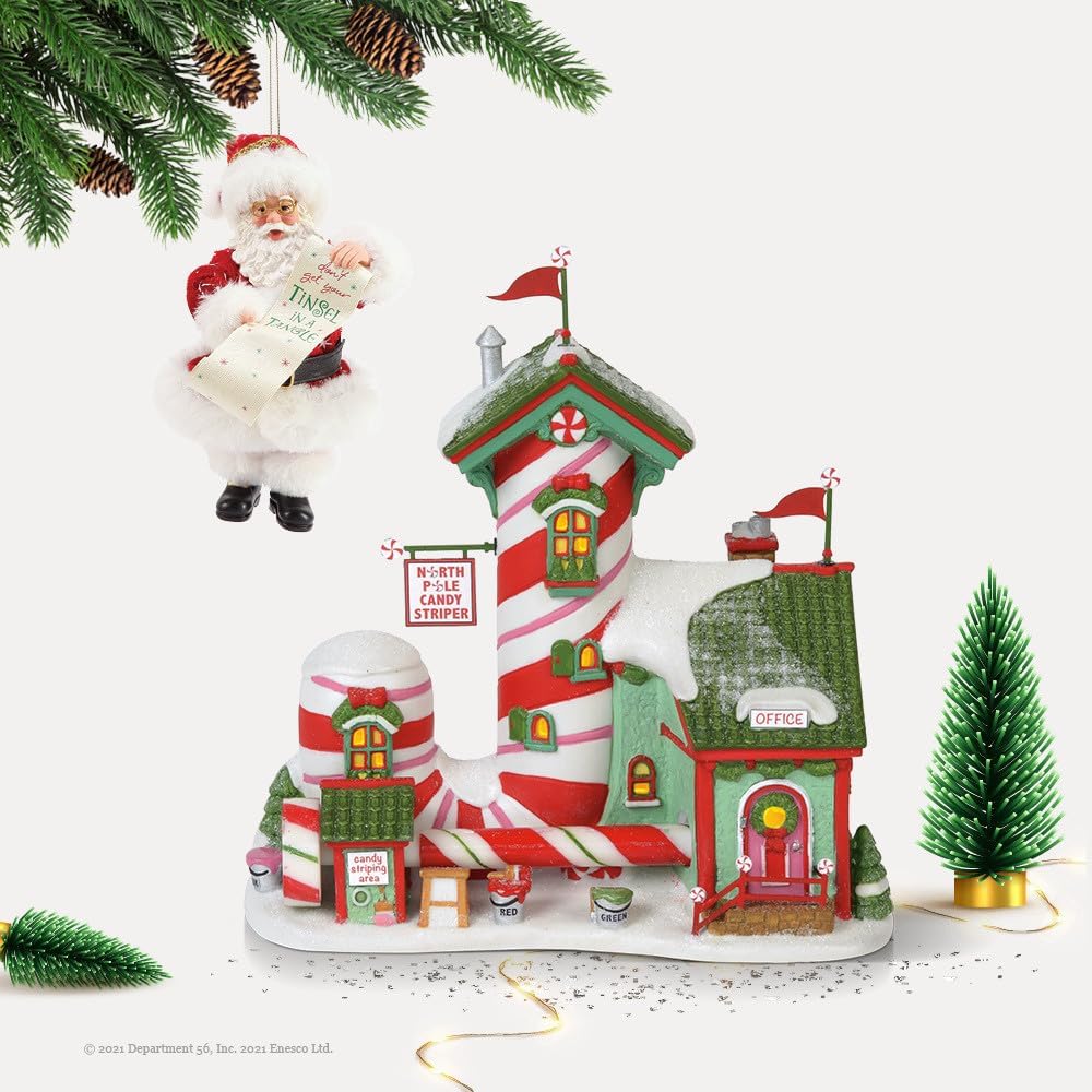 Department 56 North Pole Village Candy Striper Animated Building 7 Inch