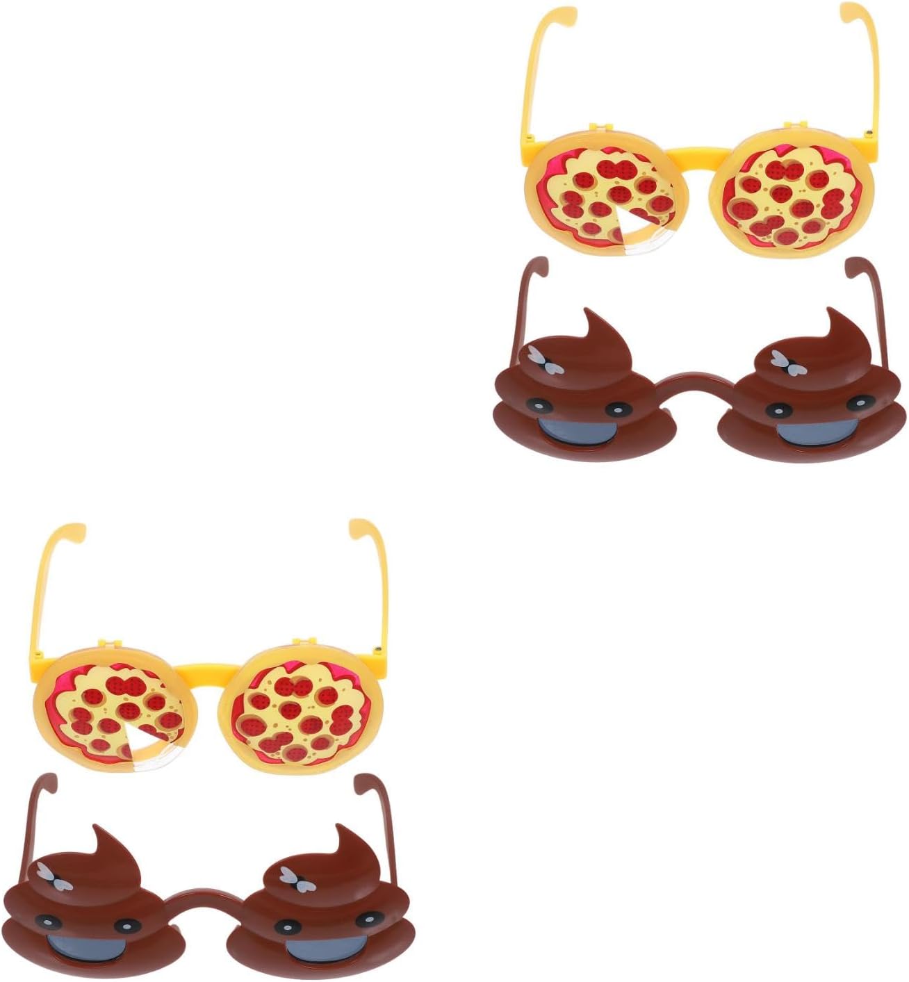 LOGOFUN 4PCS Funny Pizza Poop Photo Props