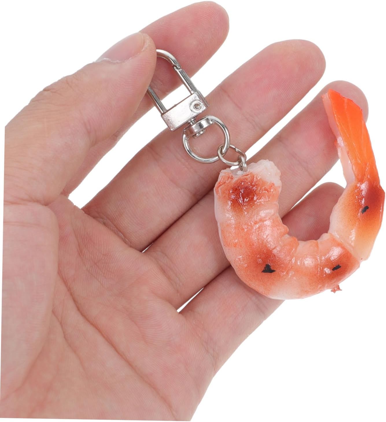 VALICLUD 4pcs Creative Imitation Shrimp Keychain Charms