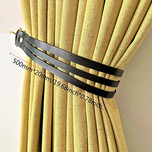 Elegant Leather Curtain Tiebacks 2 Pcs Holdback Ropes Black