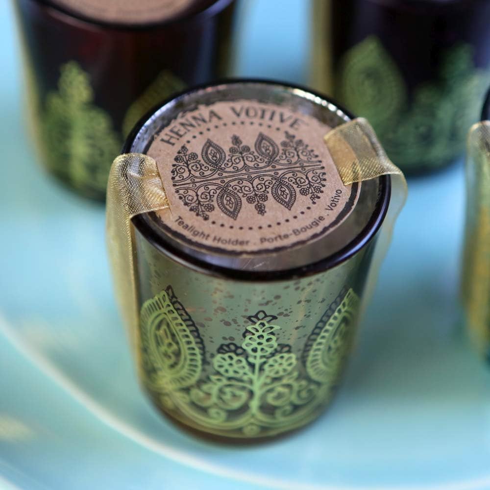 Kate Aspen Indian Jewel Henna Candle Holders Set of 4