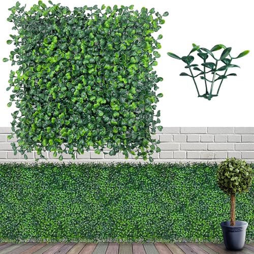 Artificial Grass Wall Panel Backdrop 12P 84 sqft UV-Anti Greenery Boxwood Panels