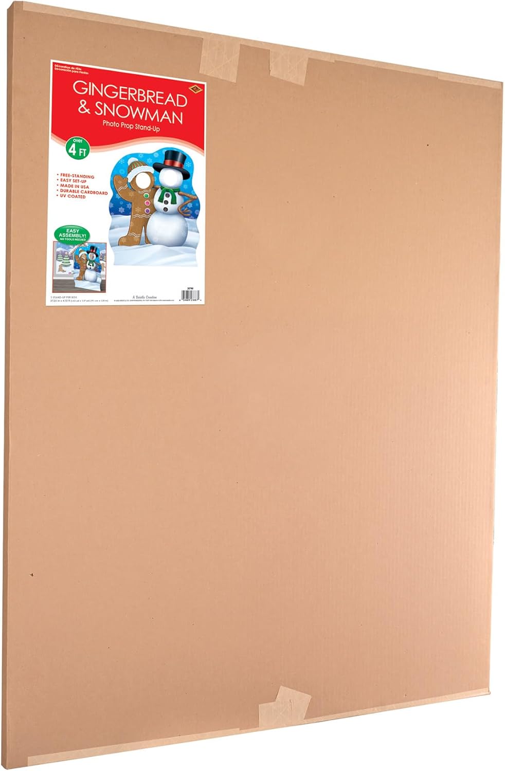 Beistle 4925 x 3725 Gingerbread Man Snowman Photo Prop with Easel