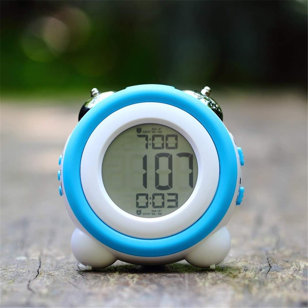 Gerrit Mechanical Double Bell Alarm Clock with LCD Display