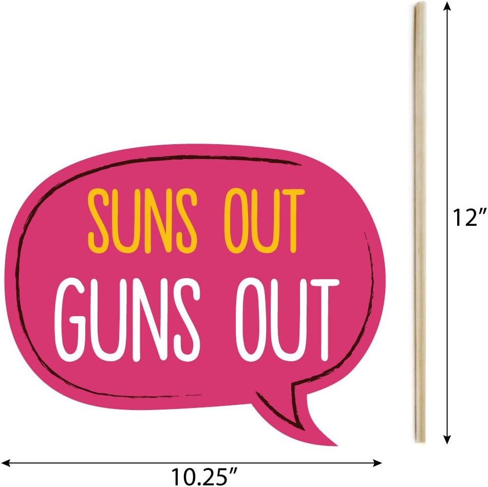 Funny Tiki Luau Photo Booth Props Kit - 10 Piece
