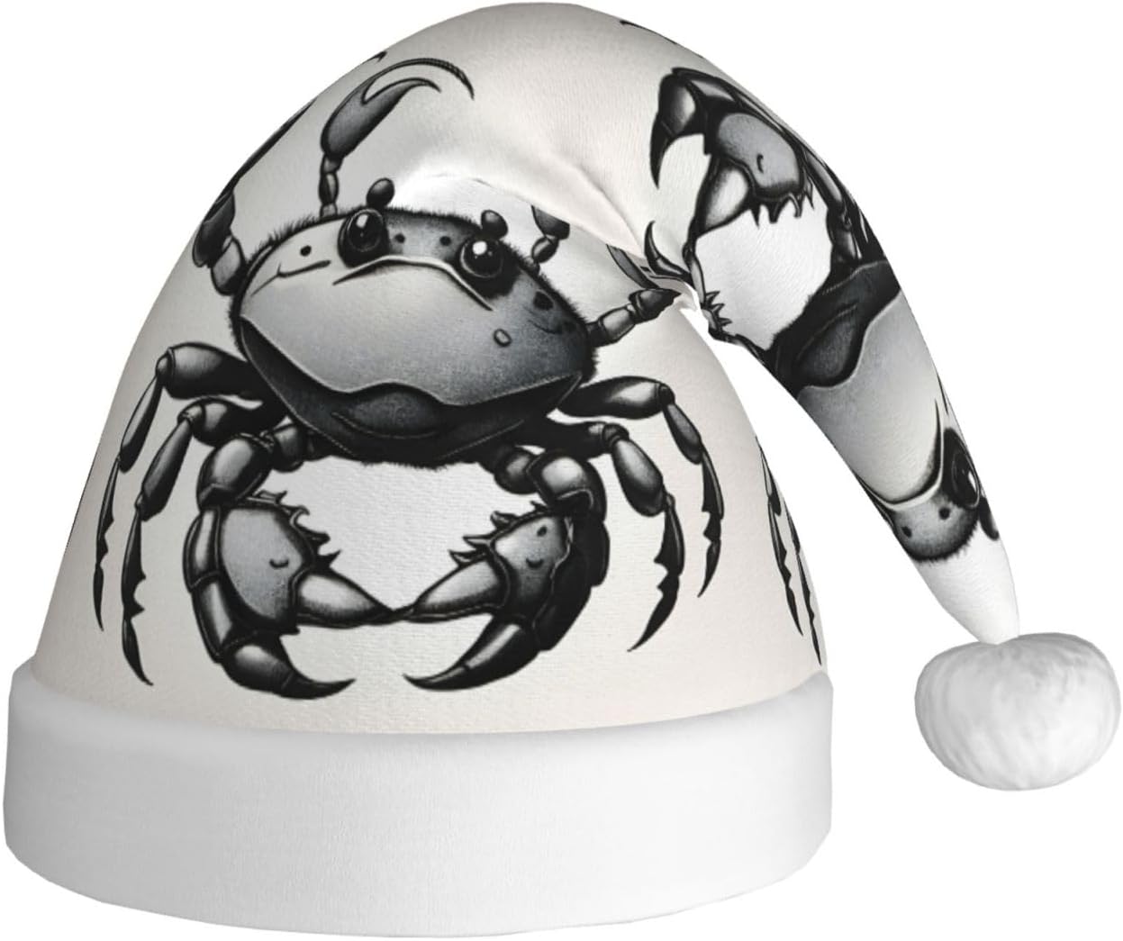 QinZheng Cartoon Crab Santa Hat Personalized Christmas Headwear for Women