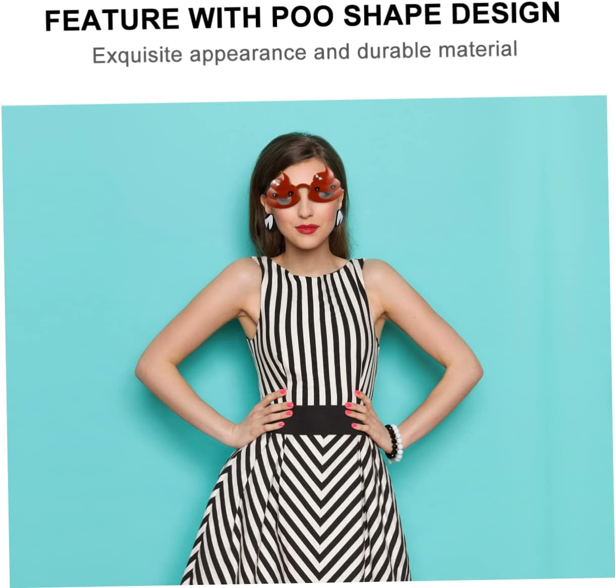 TOYANDONA Funny Poo Shape Glasses for Party
