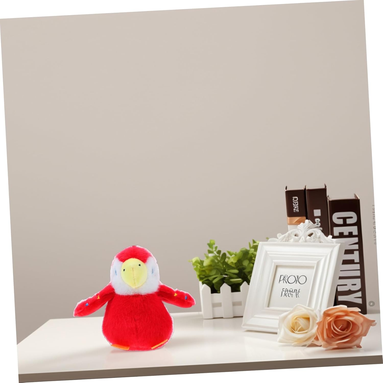 Unomor Soft Parrot Plush Keychain