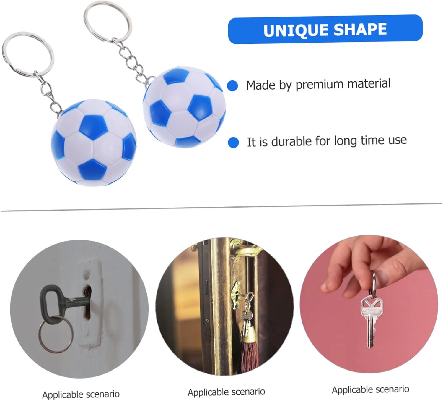 VICASKY 2PCS Soccer Ball Keychains for Football Fans