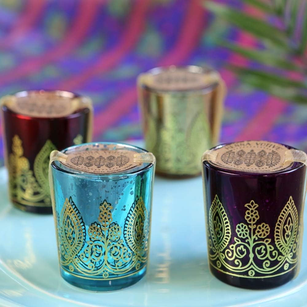 Kate Aspen Indian Jewel Henna Candle Holders Set of 4