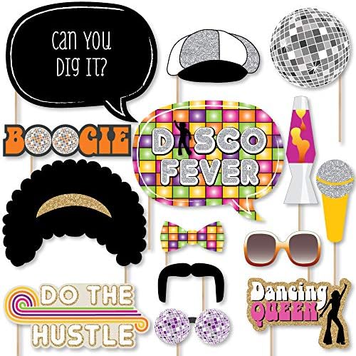 Big Dot of Happiness 70s Disco Photo Props Kit