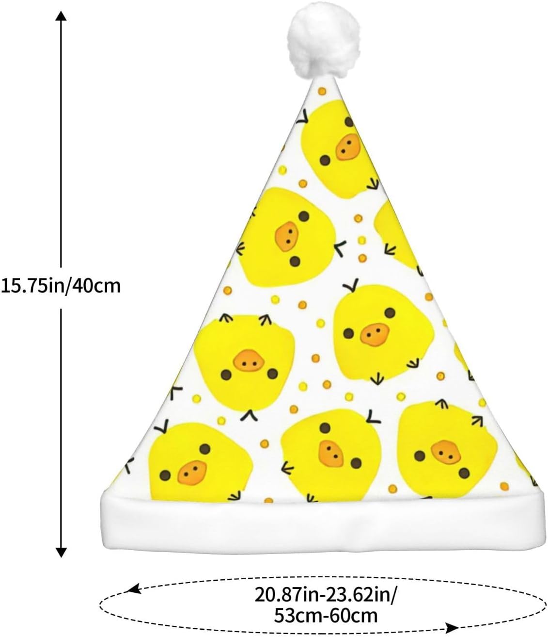 QINZHENG Yellow Chicken Santa Hat with LED Lights