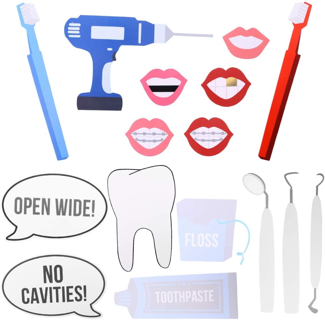 LUOEM Medical Themed Photo Booth Props 16pcs Kit