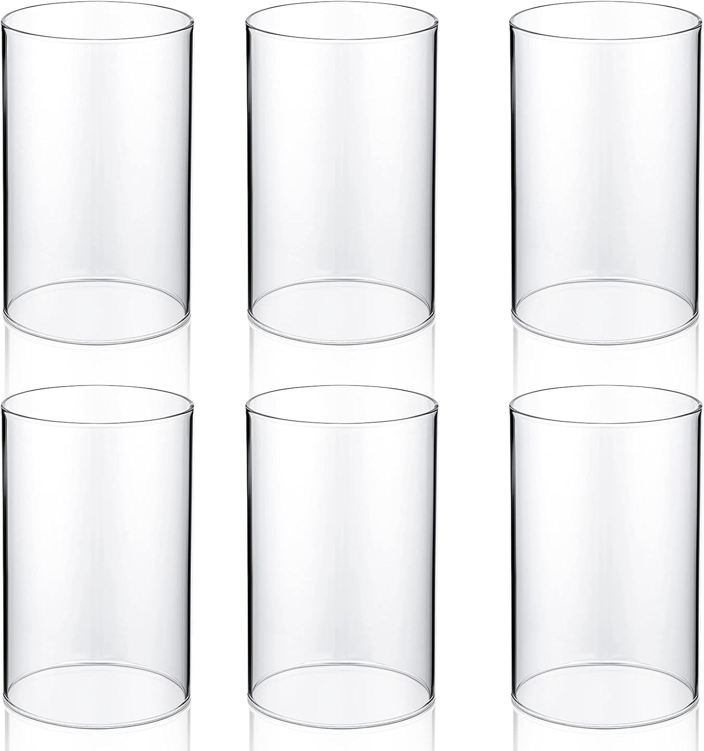 Yaomiao 6 Pcs Hurricane Glass Candle Holders