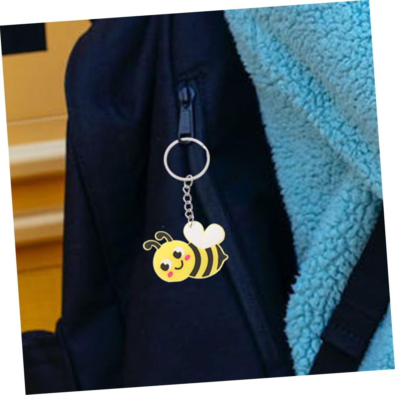 20pcs Cute Bee Keychain Pendant Spring Theme Keyring Pack