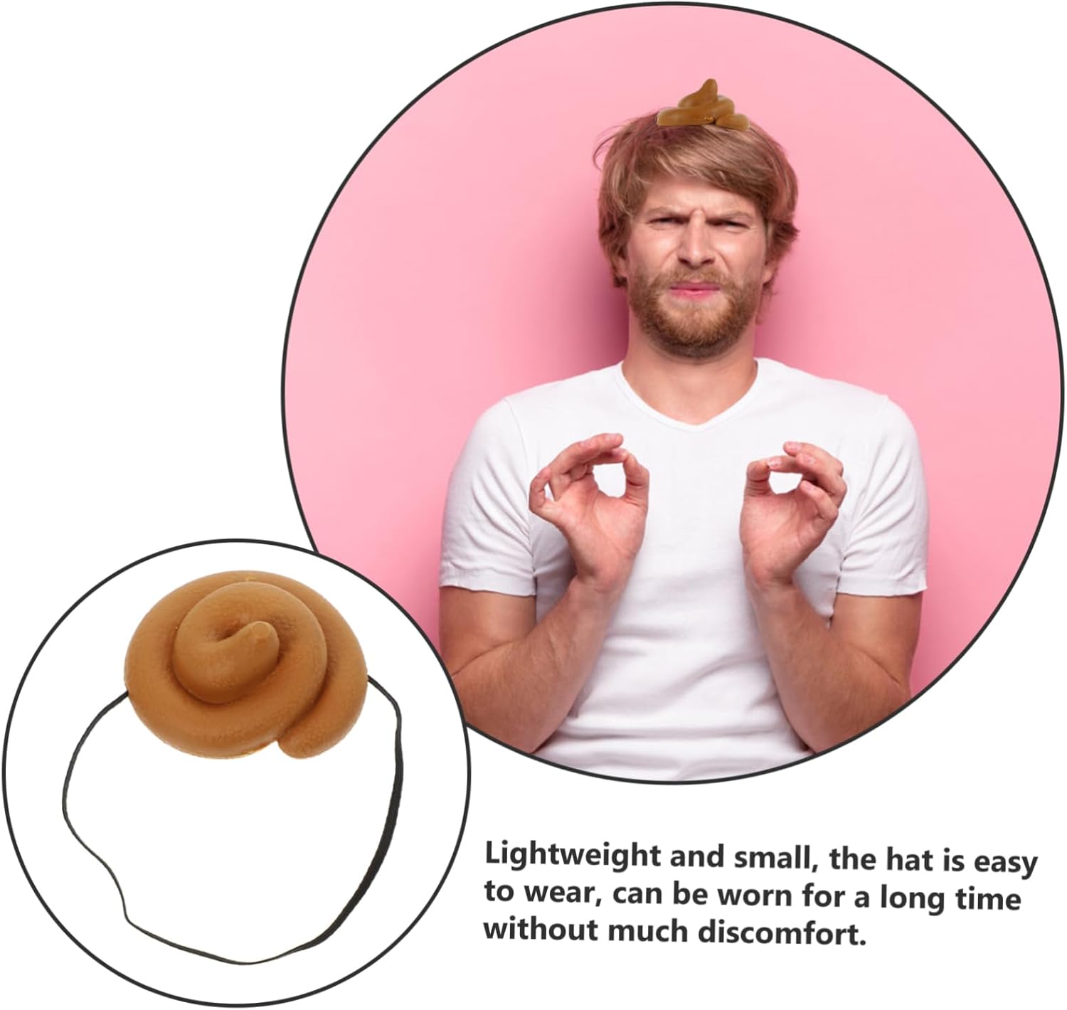 3pcs Funny Poop Hat for All Ages Prank Party Prop