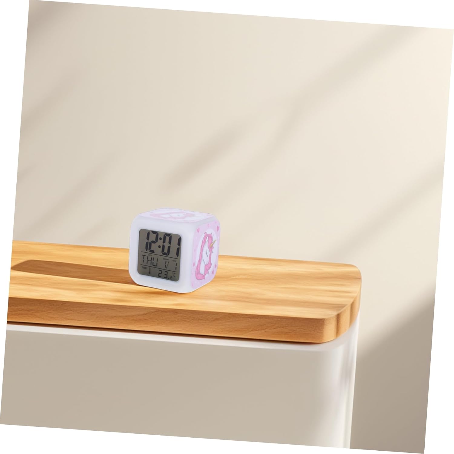 VALICLUD Digital LED Alarm Clock with Unicorn Decor