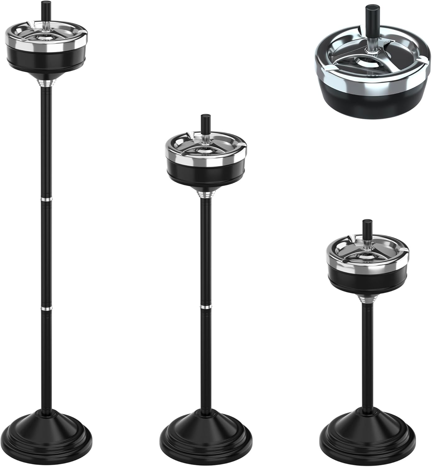 Reliancer Floor Standing Ashtray with Spinning Lid