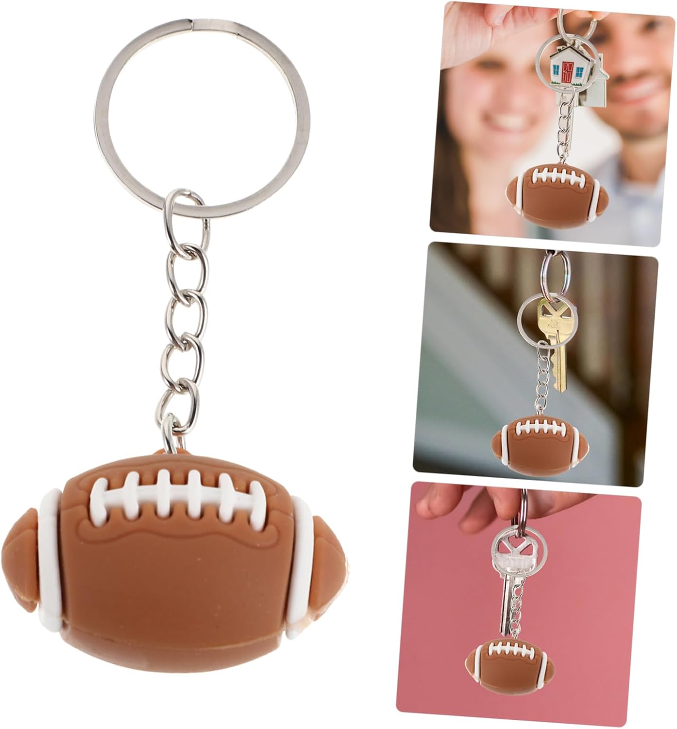 2PCS Mini Sports Balls Football Keychain for Boys