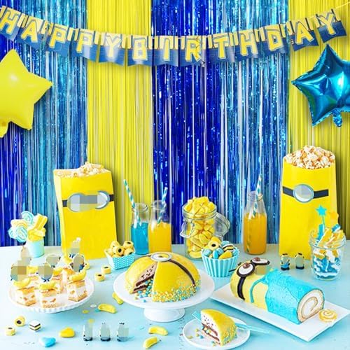 Yellow Jeans Cartoon Themed Photo Booth Curtain