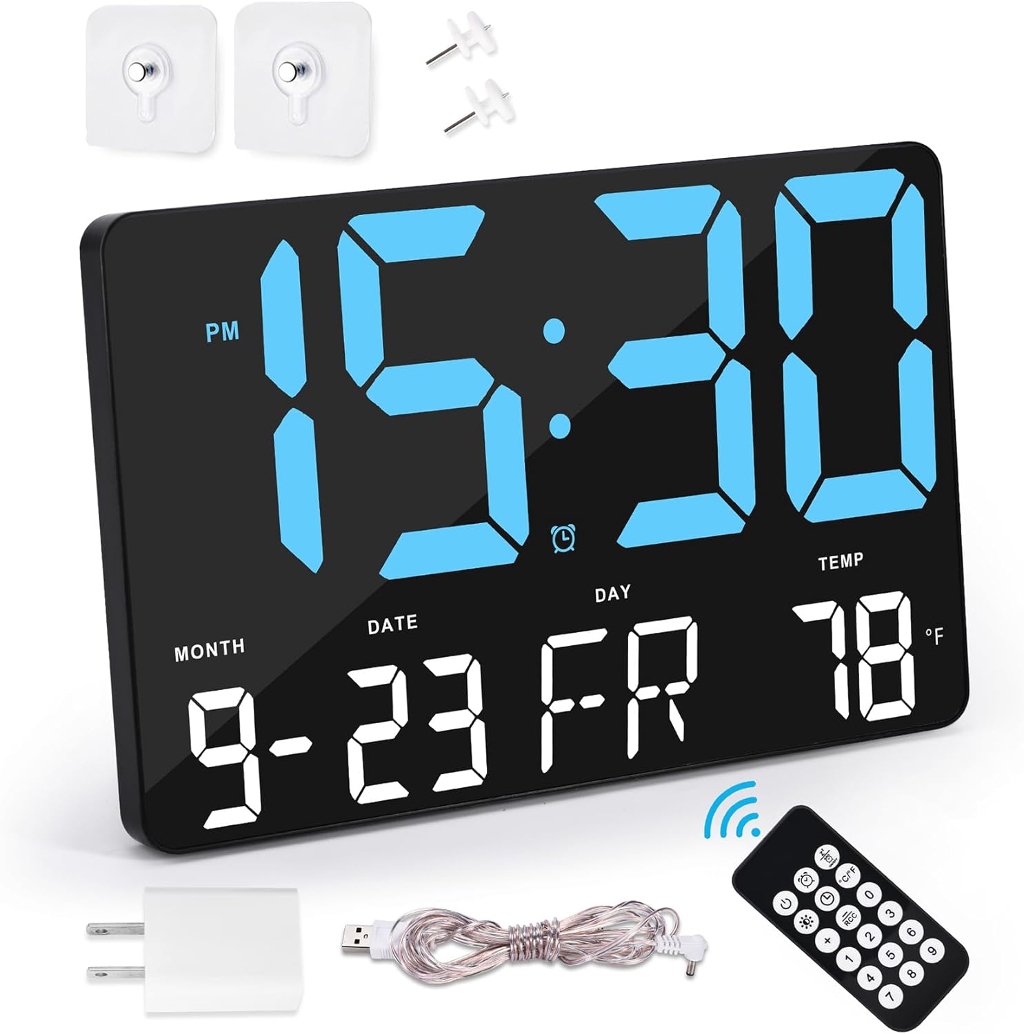 Amgico Digital Alarm Clock with Temperature and Auto Dimming