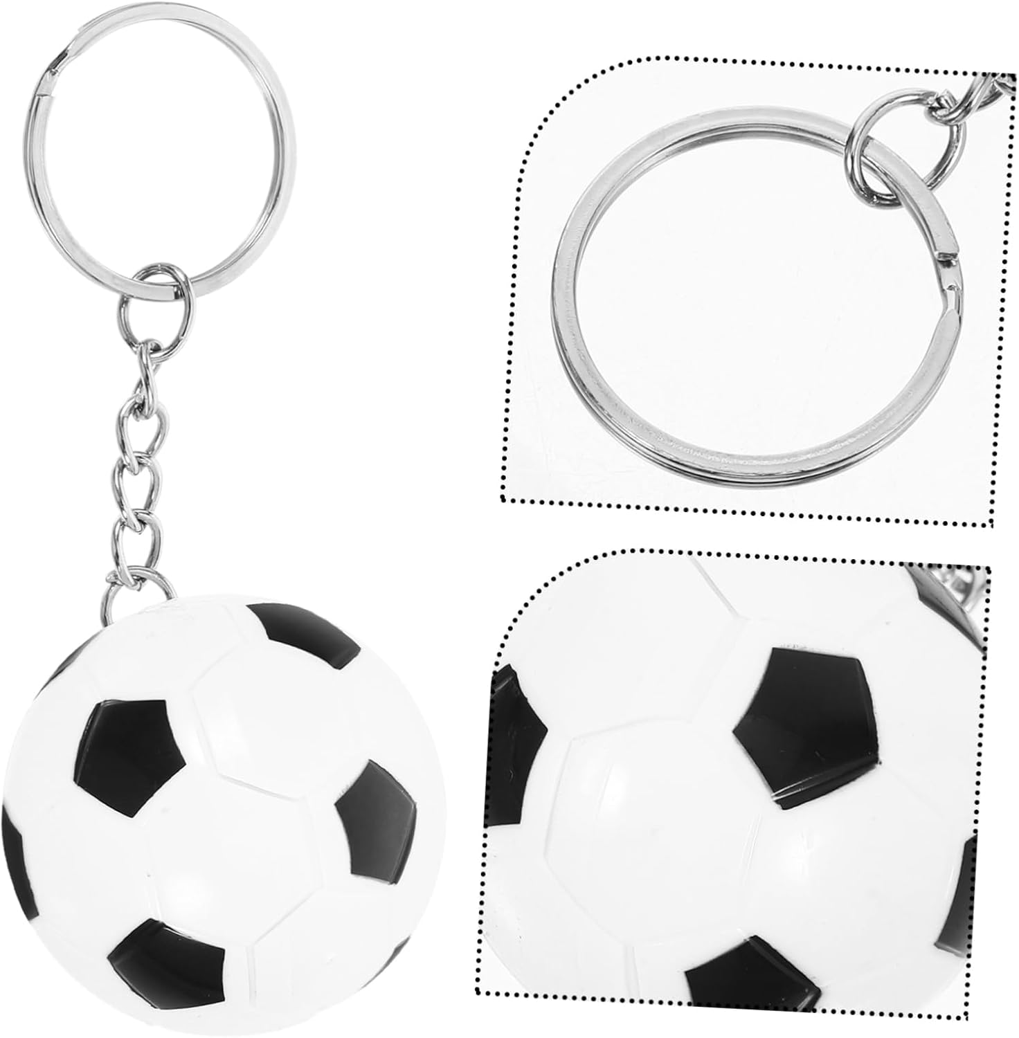 VOSAREA 2Pcs Soccer Ball Keychains for Boys