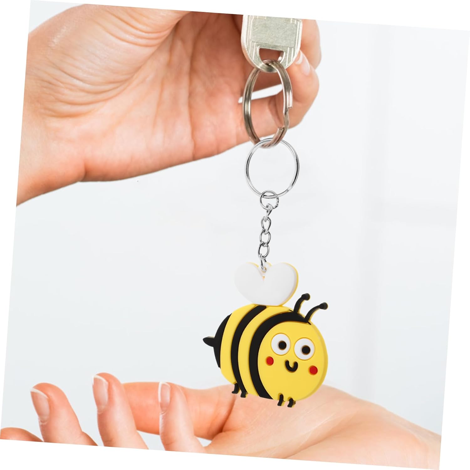 10pcs Cute Cartoon Bee Keychain for Bags and Backpacks