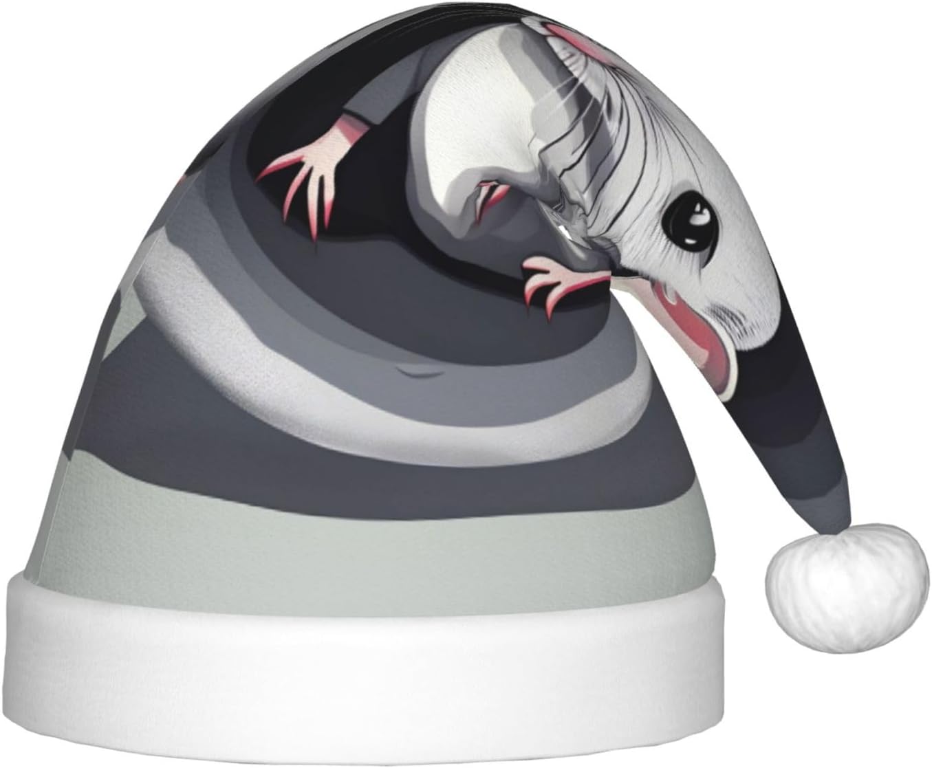 Christmas Hat Mouse in the Hole Plush Santa Headwear for Kids