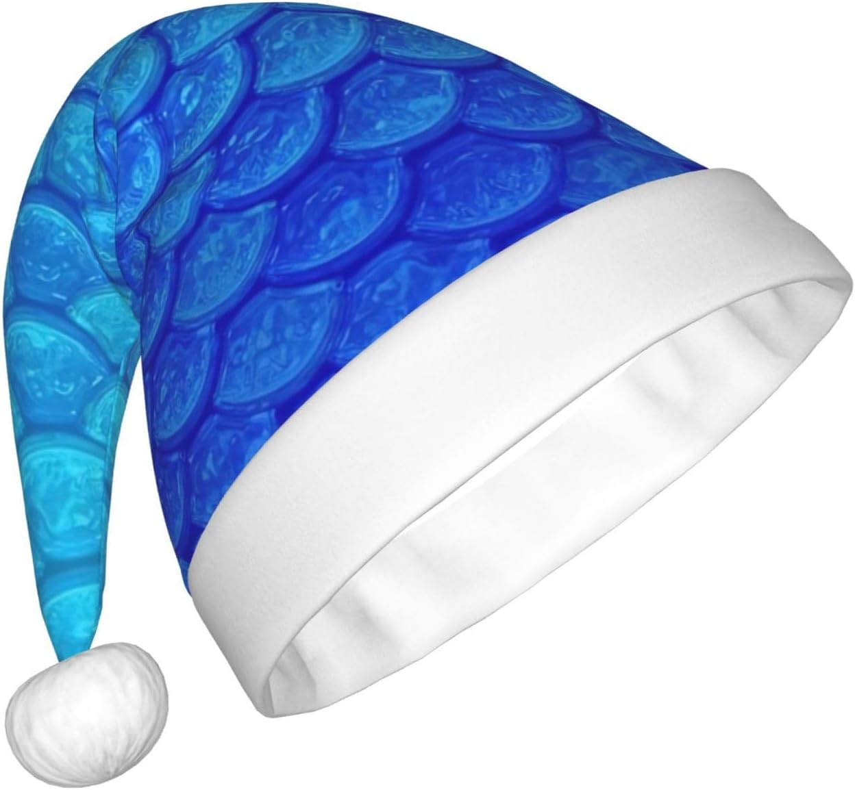 QINZHENG Ocean Sea Blue Mermaid Fish Santa Hat
